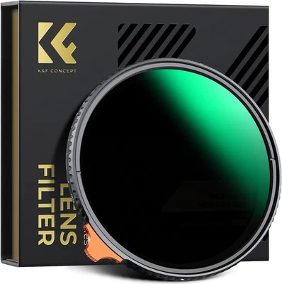 K&F Concept 67mm Putter Variable ND Filter ND2-ND400 28 Multi-Layer Coatings