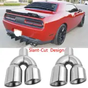 2.5" ID to 3.5" OD Dual Exhaust Tip Exhaust Pipe Tip For Dodge Challenger 08-23