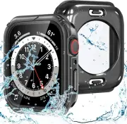 2 in 1 Waterproof Rugged Case for Apple Watch Screen Protector 44Mm Series 6 5 4