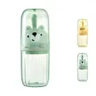 Washing Cup Cartoon Bear Design Storing Portable 2-in-1 Toothpaste Holder Box