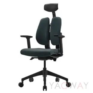 【耀偉】DUOREST D2-200-B雙背椅 德國設計 3D椅背/人體工學椅/獨特的雙葉設計椅背