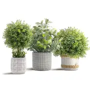 3 Pack Fake Plants 11/11/7.9 Inch, Small Artificial Boxwood Topiary Trees in ...