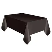 6/12 Pack Reusable Plastic Black Table Cover Table Cloth Birthday Wedding Party 137x274 cm Rectangle