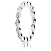 New Authentic Pandora Faith White Enamel Stackable Ring 190884EN23-50