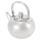 (Silver 14cm 1L)304 Stainless Steel Teapot Flat Bottom Induction Cooker New