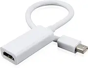 JR Joyreap Mini DisplayPort to HDMI Adapter Mini DP Male to HDMI Female Thunderbolt 2.0 to HDMI Adapter Suitable for Apple MacBook Pro MacBook Air, Microsoft Surface Pro (White)