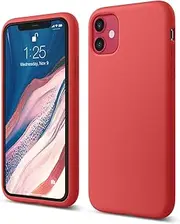 elago Liquid Silicone Case Designed for iPhone 11 Case (6.1"), Premium Silicone, Full Body Protection : 3 Layer Shockproof Cover Case (Red)