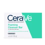 CeraVe Foaming Cleanser Bar, Soap-Free Body and Face 4.5 Ounce (Pack of 1)