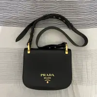 在飛比找PopChill優惠-[二手] Prada 黑色馬鞍包