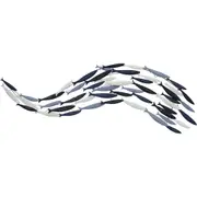 LVD Fish Trail Decorative Metal Wall Art Indoor Home/Office Decor 107.5x34.5cm