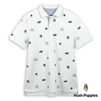在飛比找momo購物網優惠-【Hush Puppies】男裝 POLO衫 滿版品牌趣味造