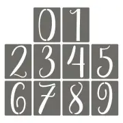 12 Inch Large Plastic Number Stencils, 10 Pcs, Wood, Family