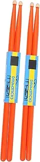 BESTonZON 2 Pairs Maple Drumsticks Orange Percussion Instrument Sticks Lightweight Non Slip Drum Sticks for Beginners Daily Practice for Drums Cymbals