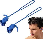 Swimmers Ear Plugs,Noise Reduction Swimming Earplugs | Reusable Water Ear Plugs with Lanyard, Swim Accessories Hearing Protection for Adults Kids