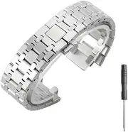 YCBFGAZATK Fit For Ap Royal Oak Series Men's Solid Stainless Steel Watchbands Buckle Concave-Convex 15400 15500 Accessories 26mm