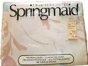 NOS Springmaid TWIN FLAT Sheet only Silk Poppies Design Floral Vintage