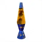 Lava Motion Lamp Diamond Shape Moon Phases Blue Gold