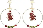 Christmas Earrings, Women's Christmas Earrings, Christmas Tree, Santa Claus Stud Earrings, Asymmetrical Earrings, Party Earrings (Color : B)