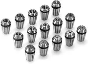 Aswalling 15PCS ER11 Precision Spring Collet Set for CNC Engraving Milling Lathe Chuck Tool 1.0mm-7.0mm & 1/4 inch 1/8 inch