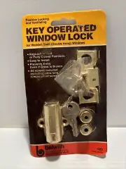 Vintage Belwith 1420 Key Operated Window Lock Brown For Wooden Sash 1980's (w)