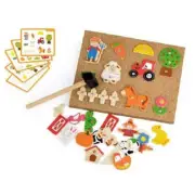 Viga Tack Zap Farm Board Set Create Your Own Farm Pictures & Create Fun Ages 3+