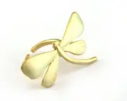 Dragonfly Ring Adjustable Ring Matte Gold Plated Brass (16mm 5US inner size)3073