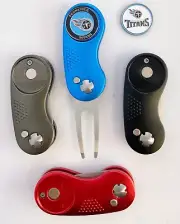 NFL 2 Prong Switchblade GOLF DIVOT REPAIR TOOL Red + Ballmark TENNESSEE TITANS