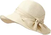 [CA4LA] Kashilla ONM01828 Women's Wide Brim Hat, Daily Casual, Girly, Sun Protection, Spring and Summer, Simple, Adjustable Size