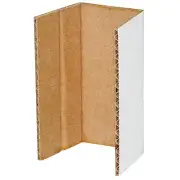 Packaging of America Corrugated Shelf Bin Dvdr,2",White,PK100 1W863 Packaging of