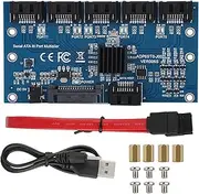 XUMIUZIY Hard Disk Adapter, 1 to 5 3.0 6Gbps Multiple Mode Hard Disk Adapter Multiplier Support PM Multifunctional Automatic