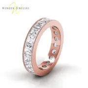 3.3ctw Princess Diamond Channel Set Eternity Band 14K Rose Gold (G-H/VS2)