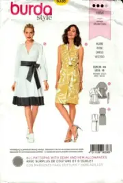 Burda Sewing Pattern 6338 Burda Women's Dress Size EUR 34-44 US 8-18