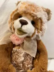 Charlie Bears 2023 - Forty Winks Panda Teddy Bear Mohair Alpaca Plush Fur Bow