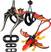 GRIRIW 2 Pcs Bearded Dragon Leash Durable Outdoor Lizard Harness Comfortable Fit for Pets for Reptile Walking