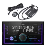 JVC In-Dash 2DIN Bluetooth USB Car Stereo Receiver w/ Satellite Radio Tuner Kit