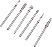 MERRYHAPY 6pcs Set Nail Polish Head Set Grinding Head Fine Polish Head Nail Care Tool Hand Nail Tool Nail Drills Tool Bits Foot Nail Tool Nail Drill Bit Coarse Beauty Tool Plastic Silver