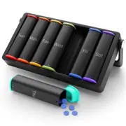Weekly Pill Organizer 2 Times a Day, Large Travel Pill Box 7 Day, Am Pm Twice...