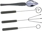 COLLBATH 1 Set Stainless Steel Fondue Forks Chocolate Dipping Tools for Cake Decoration Fruit Placement Sauce Painting Practical Baking Accessories for Home Use