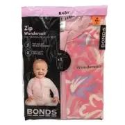 NEW Bonds Baby Pink Floral Wondersuit Romper 3-6Mnths Size 00