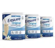 3 Cans Ensure Original Nutrition Powder Vanilla 14.1 oz/397g/Can, 9g Protein