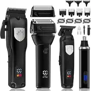 4 in 1 Hair Trimmer Set Men's Hair Trimmer Beard Trimmer Nose Ear Trimmer Professional Electric Shaver Razor Rechargeable Barber Kit