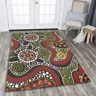 Circle Aboriginal Dot Paint Indoor Mat Livingroom Bedroom Outdoor Rug Carpet
