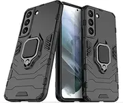 2ndSpring Case for Samsung Galaxy S22 5G,Hybrid Heavy Duty Protection Shockproof Defender Kickstand Armor Case Cover,Black