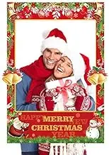2 in 1 Christmas Photo Booth Props Frame Party Supplies - Christmas New Year Party Decorations