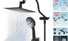 All Metal Shower Head, 8'' High Pressure Rainfall Shower Head/Handheld