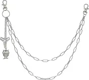 [Liutufy] Layered Pant Chain - Stylish Denim Accessory for Gothic Punk Fashion - Pocket Chain for Men and Women