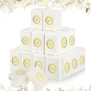 MotiMind 100 Pack Monogrammed Pocket Tissues Packs Gold Letter Facial Tissues Items for Guests Mini Travel Size 3 Ply Tissues Bulk for Wedding Party Favors Graduation Celebration Travelling(Letter M)