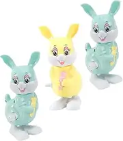 ifundom 3pcs Wind-up Clockwork Swimming Hopping Bunny Chick Wind up Fish Dollhouse Miniatures Windup Squishy Wind up Wiggles Plastic