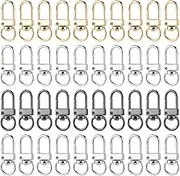 40pcs Lobster Claw Clasps, Zinc Alloy Swivel Snap Hooks Metal Keychain Clip Swivel Key Chains Rings Connector for Jewelry Keychains DIY Arts Crafts Making
