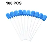 100 Pcs Oral Care Swabs - Tooth Cleaning Mouth Toothette Oral Sponge Swabs Unflavored